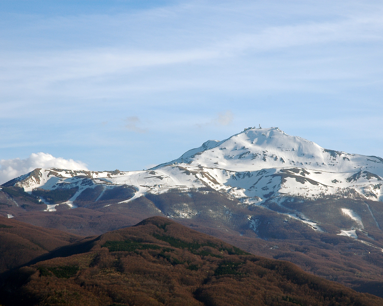 Il Monte Cimone visto da Lama Mocogno